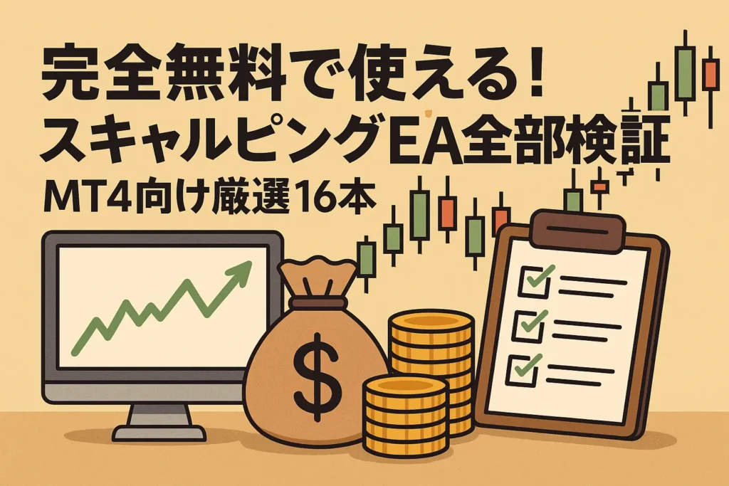 完全無料で使える！スキャルピングEA全部検証|MT4向け厳選16本