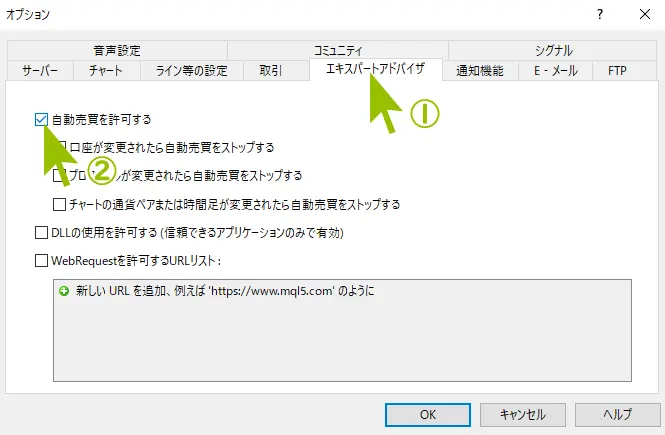 MT4_オプション_自動売買を許可する