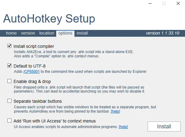 03AutoHotKeyインストール_オプション選択