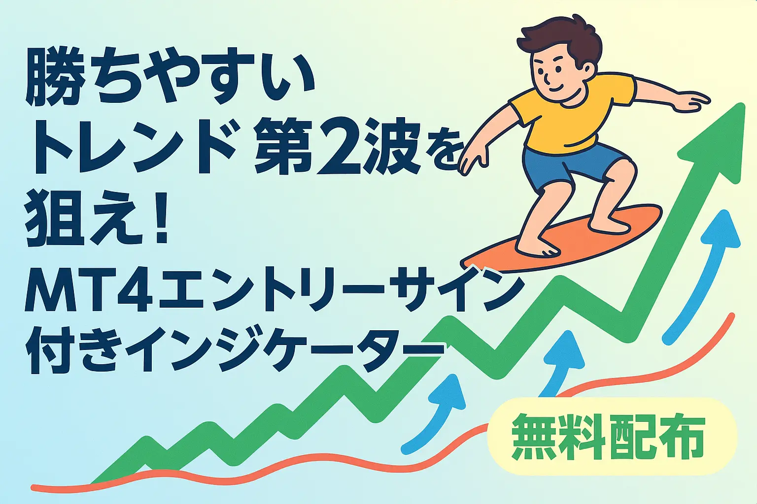 勝ちやすいトレンド第2波を狙え！MT4エントリーサイン付きインジケーター【無料配布中】