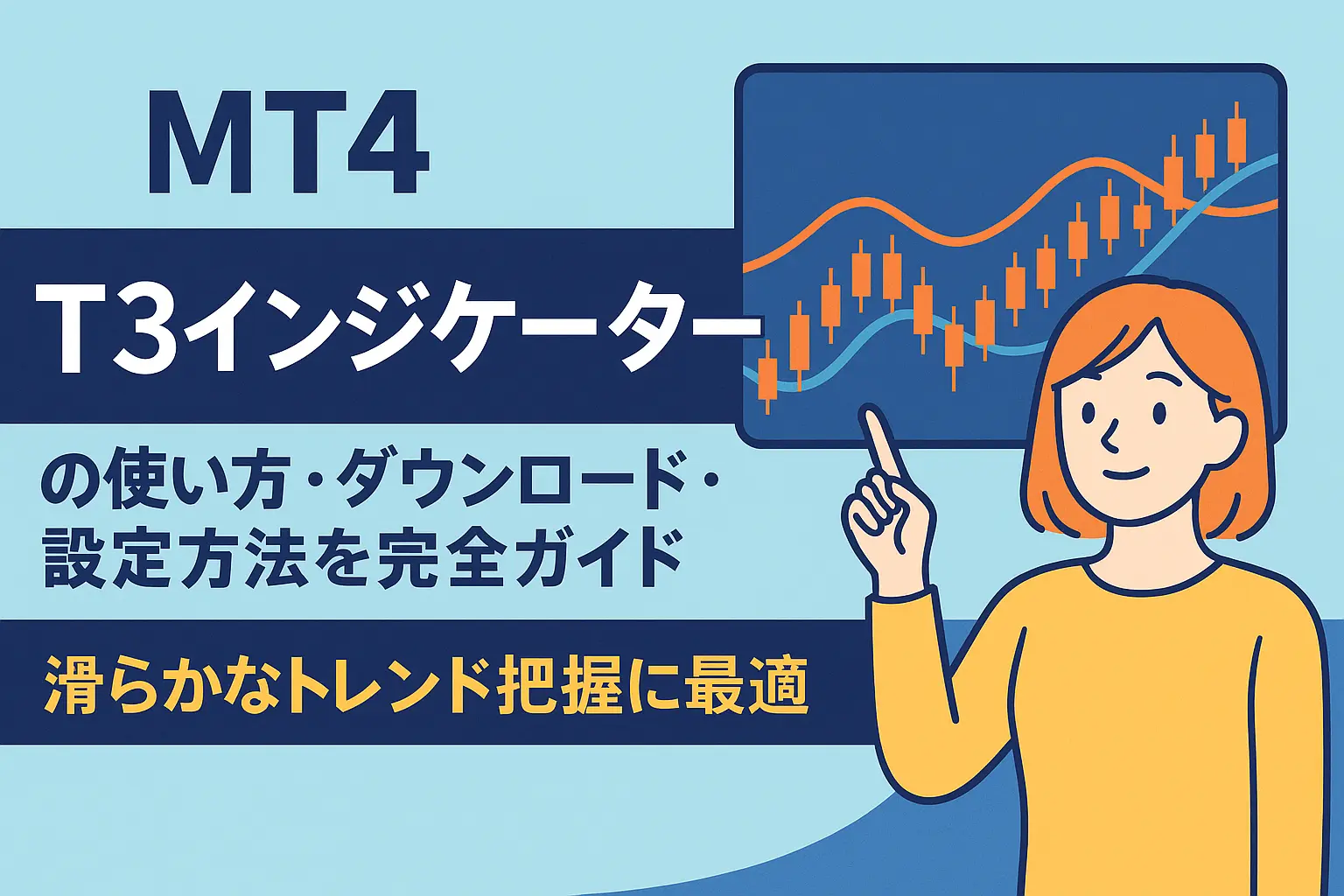 【MT4】T3インジケーターの使い方・ダウンロード・設定方法を完全ガイド｜滑らかなトレンド把握に最適アイキャッチ