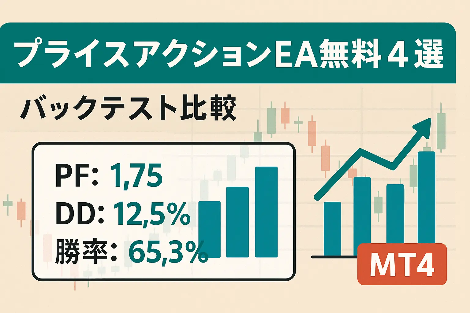 プライスアクションEA無料4選をバックテスト比較
